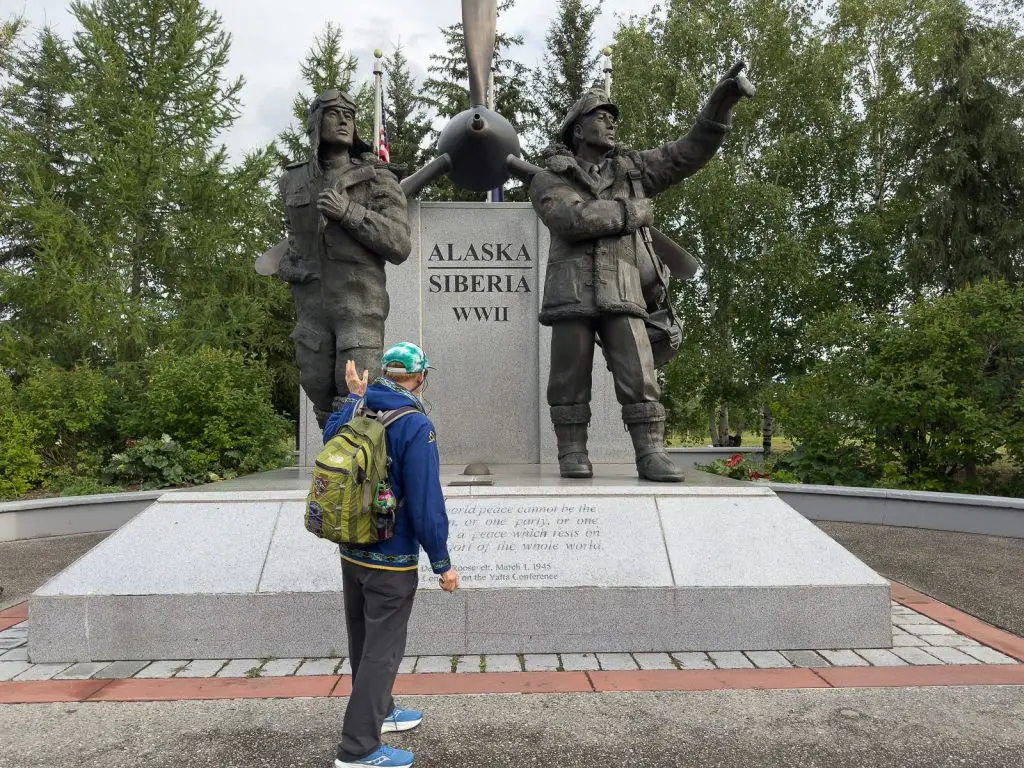 Statue honoring Alaska & Siberia work in WW-II